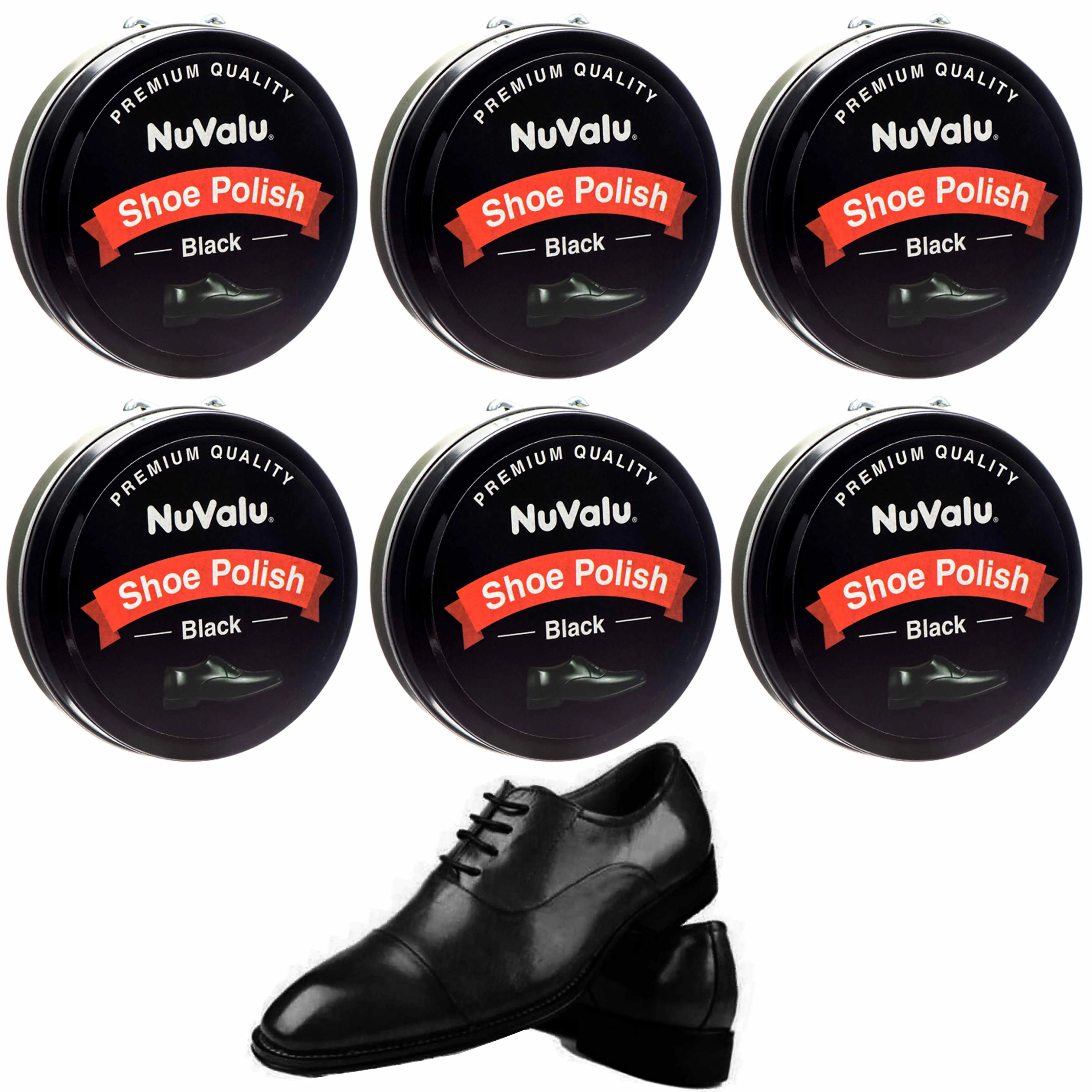 6 Pack Premium Leather Boot & Shoe Polish Cream Restores Conditions Polishes
