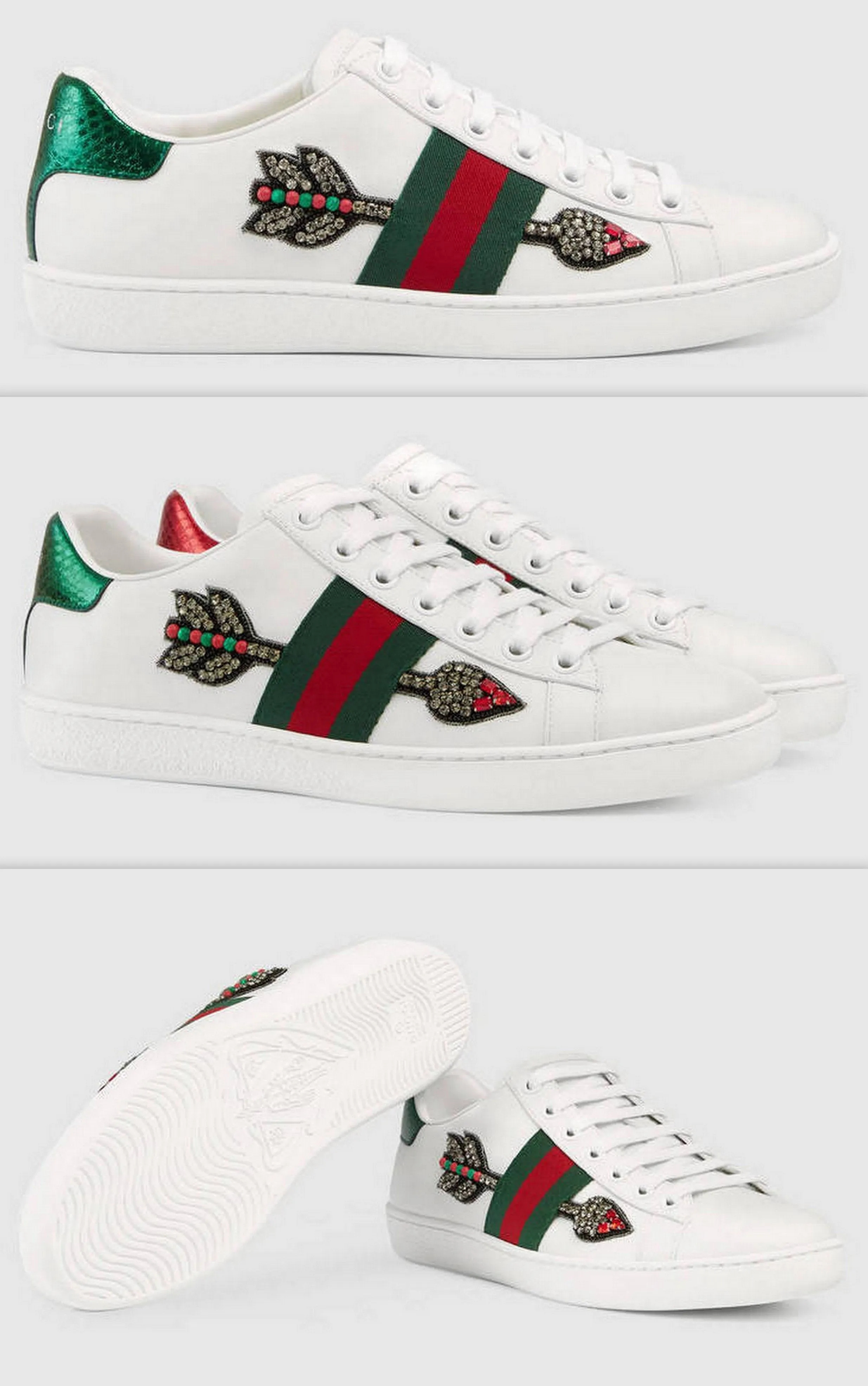 Ace Embroidered Low Top Sneaker - Arrows