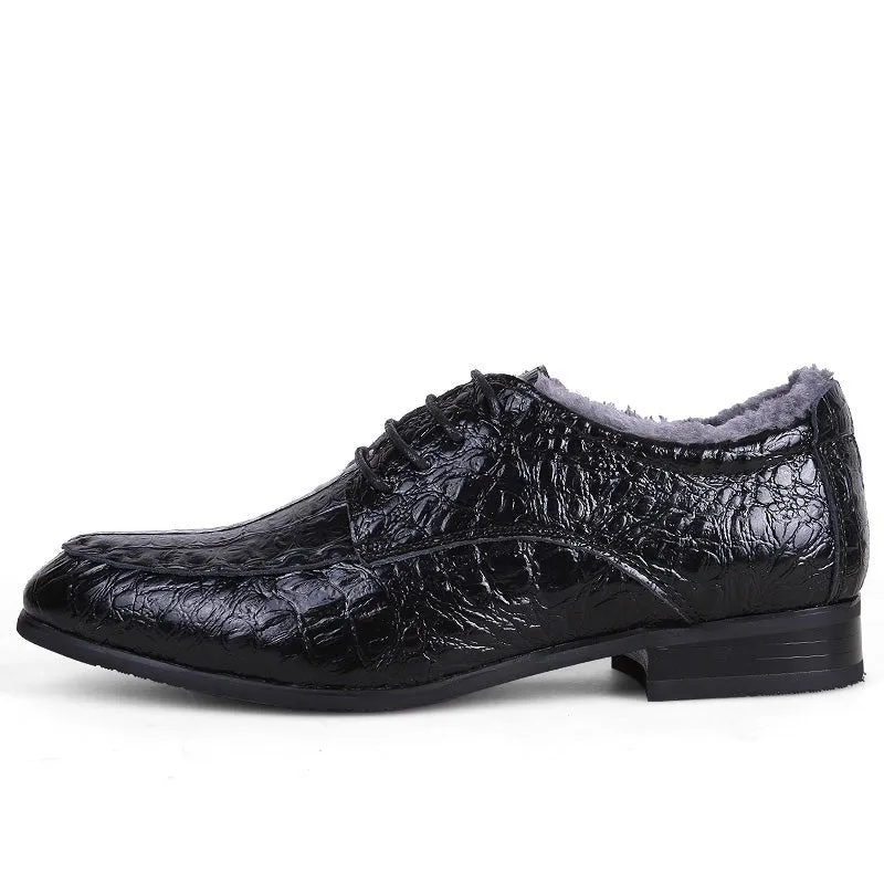 AlliLuxe Lace-Up Leather Derby Shoes