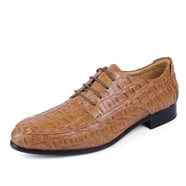 AlliLuxe Lace-Up Leather Derby Shoes