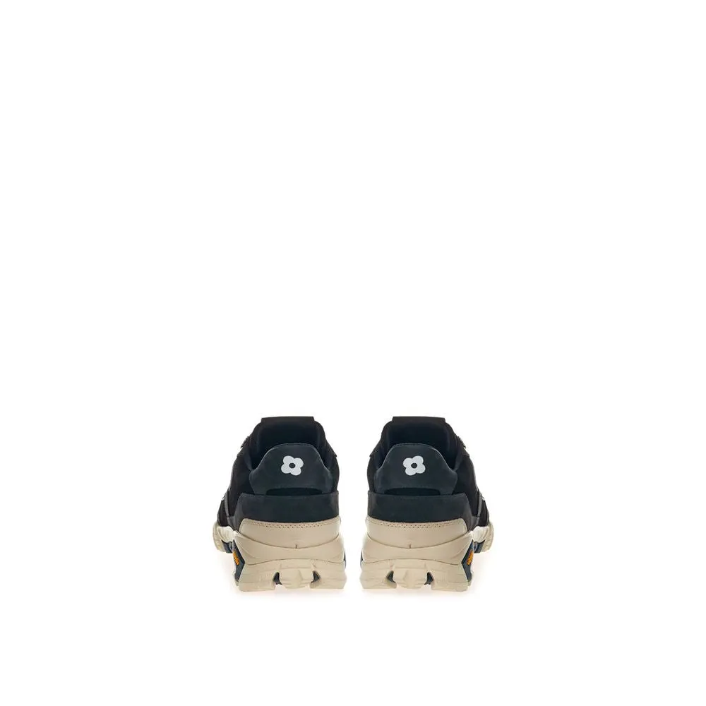 Black Suede Leather Sneaker