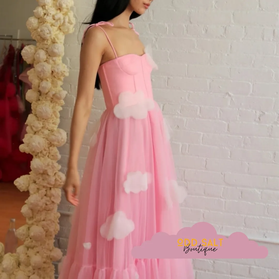Handmade Tulle Corset Illusion 3D Tulle Cloud Dress