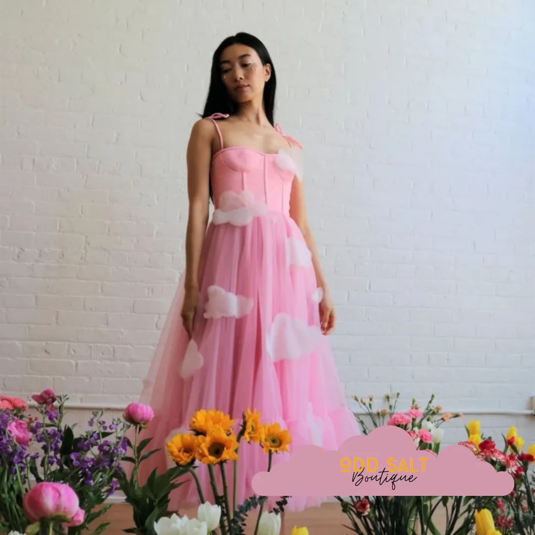 Handmade Tulle Corset Illusion 3D Tulle Cloud Dress