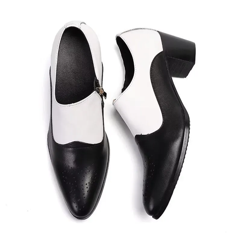 LeatherLuxe Elegant Slip-on Dress Shoes