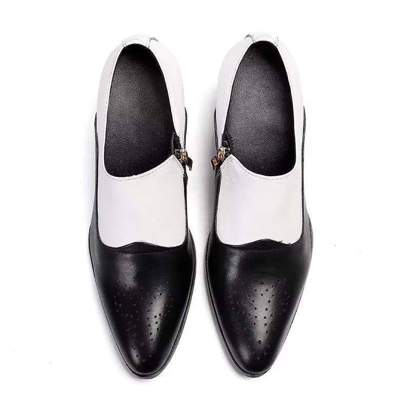 LeatherLuxe Elegant Slip-on Dress Shoes