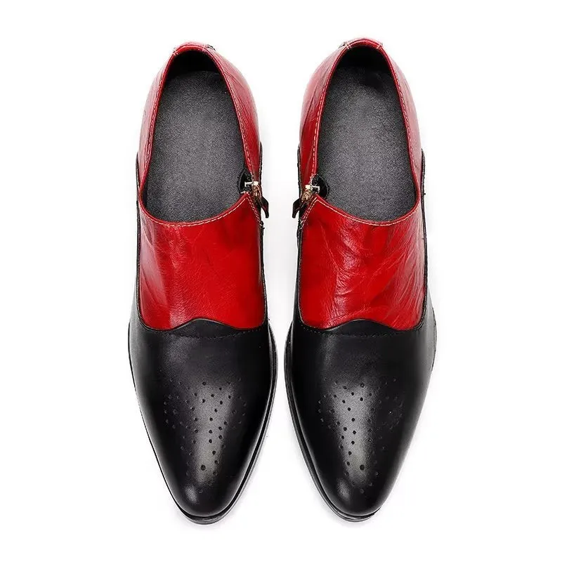 LeatherLuxe Elegant Slip-on Dress Shoes