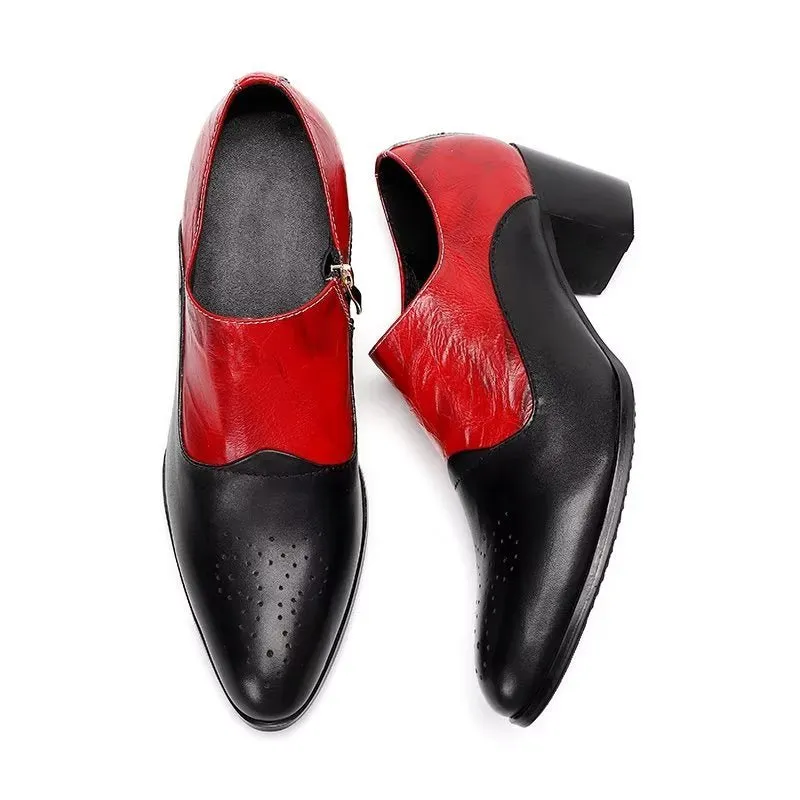 LeatherLuxe Elegant Slip-on Dress Shoes