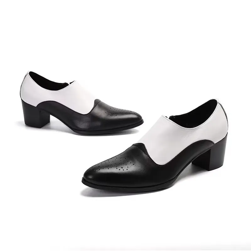 LeatherLuxe Elegant Slip-on Dress Shoes