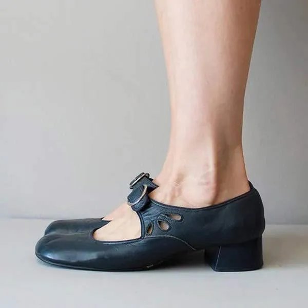 Luna | Wedge Leather Orthopedic Buckle Sandals
