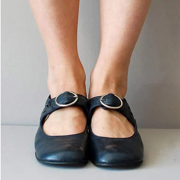 Luna | Wedge Leather Orthopedic Buckle Sandals