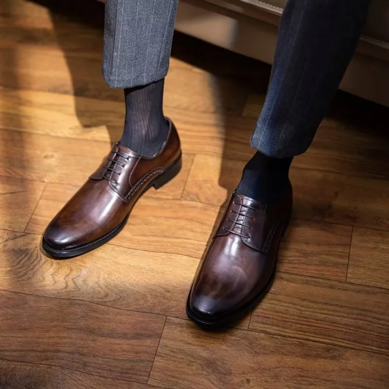 LuxeLeather Chic Derby Shoes