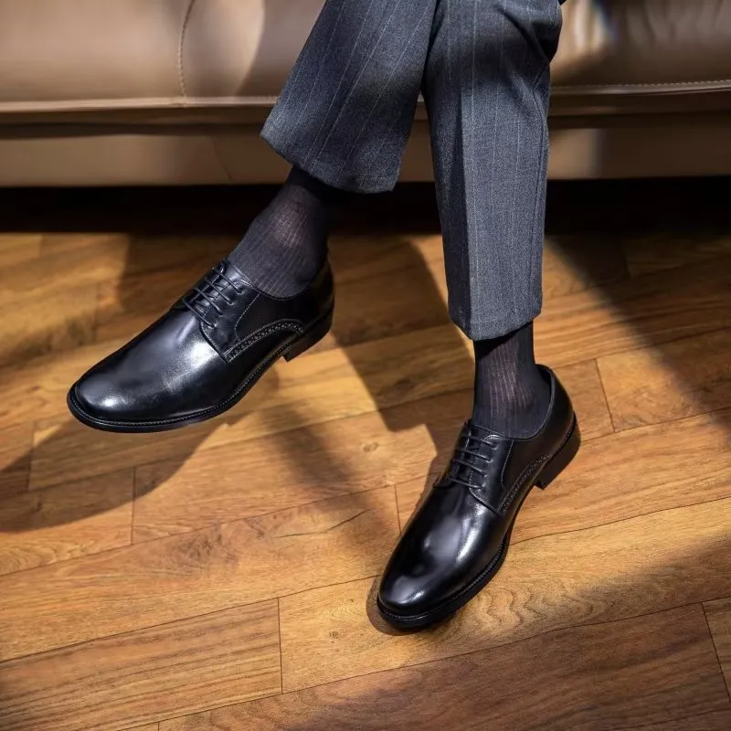 LuxeLeather Chic Derby Shoes