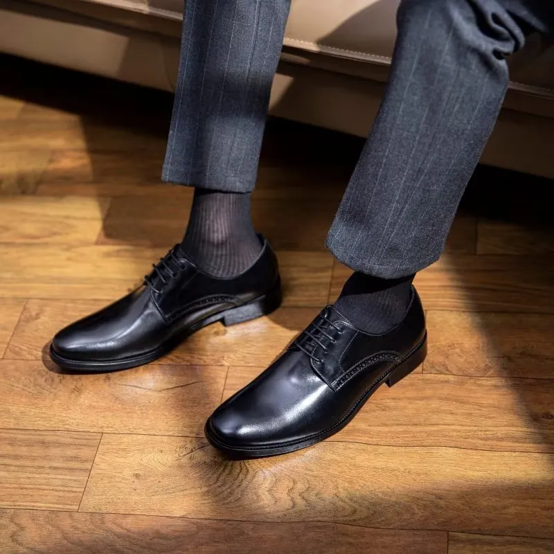 LuxeLeather Chic Derby Shoes