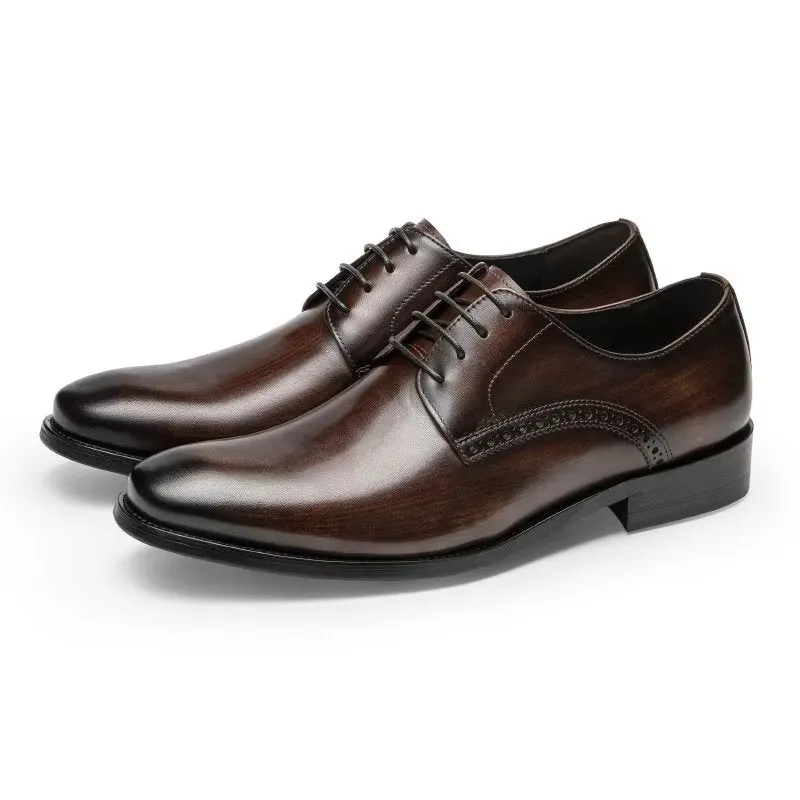 LuxeLeather Chic Derby Shoes