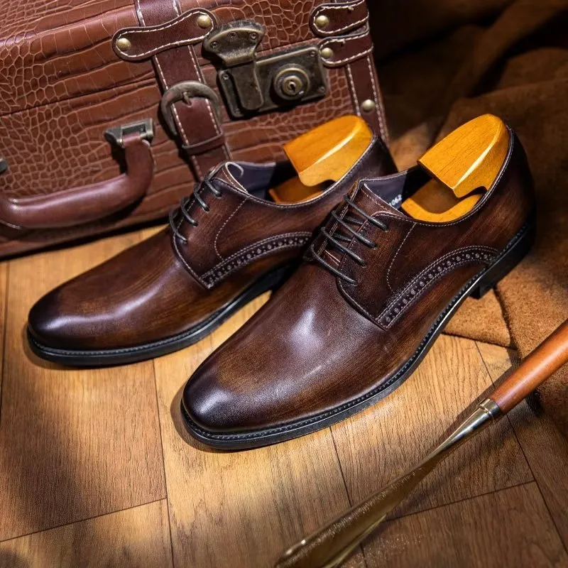 LuxeLeather Chic Derby Shoes