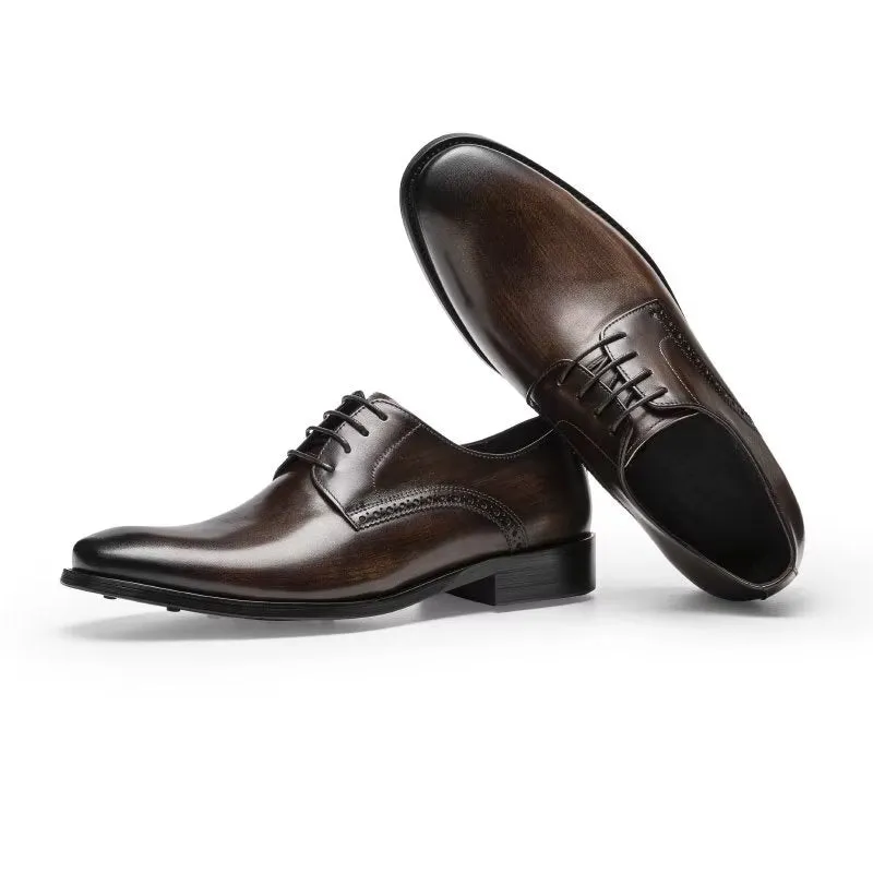 LuxeLeather Chic Derby Shoes