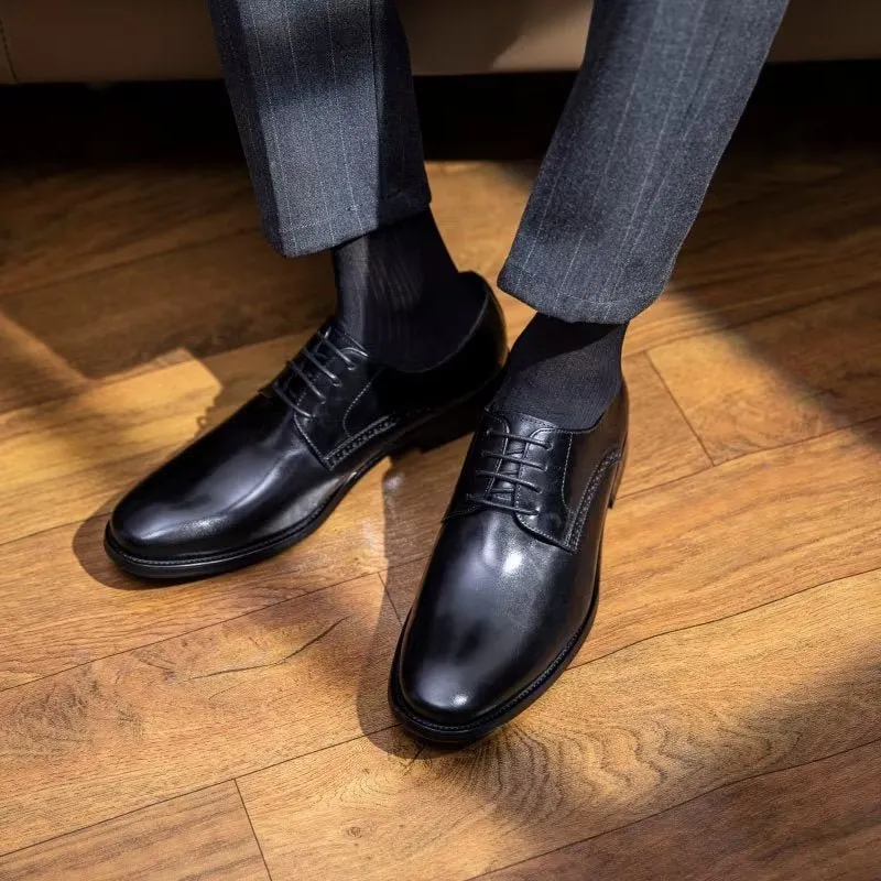 LuxeLeather Chic Derby Shoes