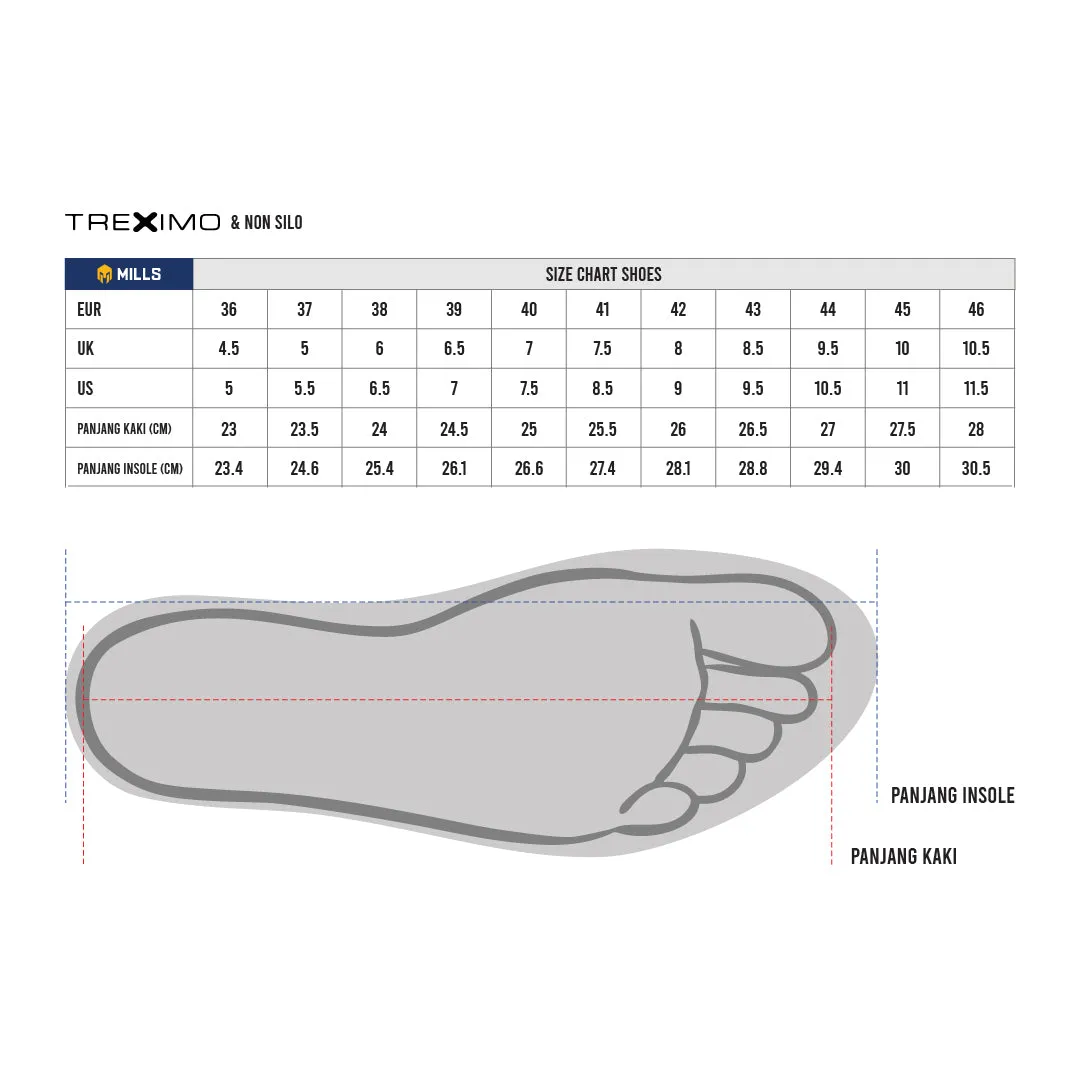 Mills Sepatu Lari Running Shoes Treximo Saga All White 9100308