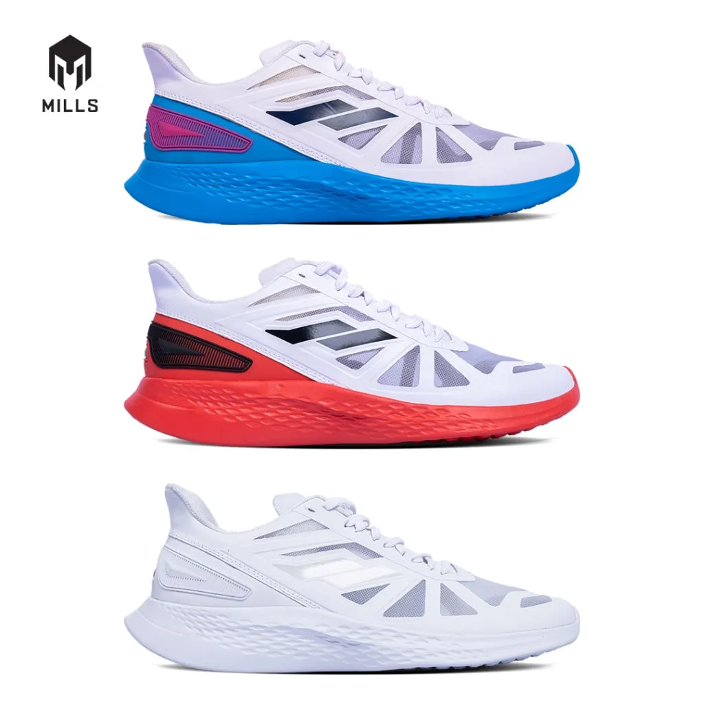 Mills Sepatu Lari Running Shoes Treximo Saga All White 9100308