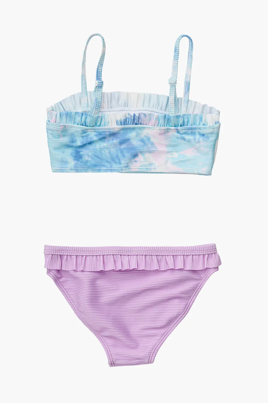 Snapper Rock Sky Dye Frilled Bandeau Swim Set