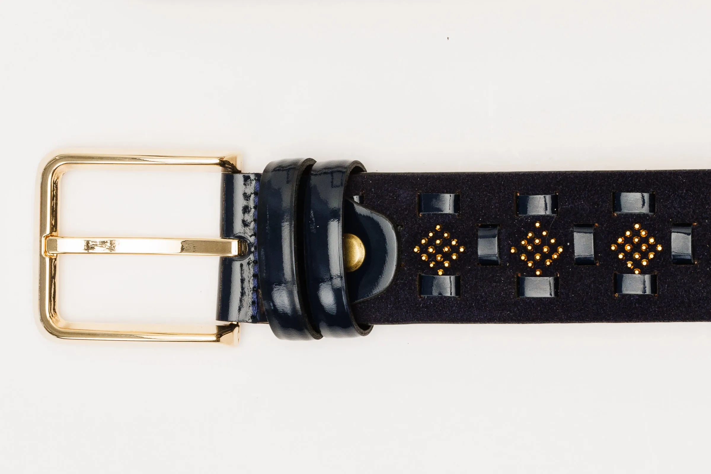 The Vicino Navy Leather Belt